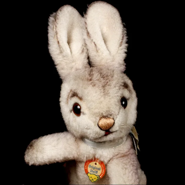 Rare Steiff Sitting Begging Dralon Hase Rabbit Bunny ID. For Sale
