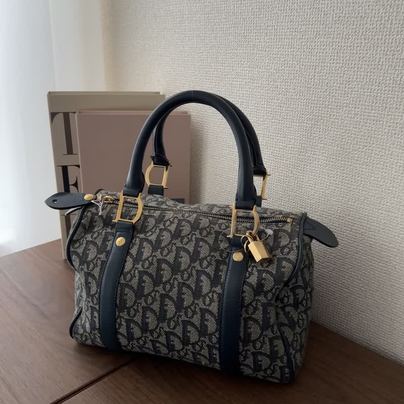 香港 Christian Dior ディオール トロッター柄 キャンバス ミニ