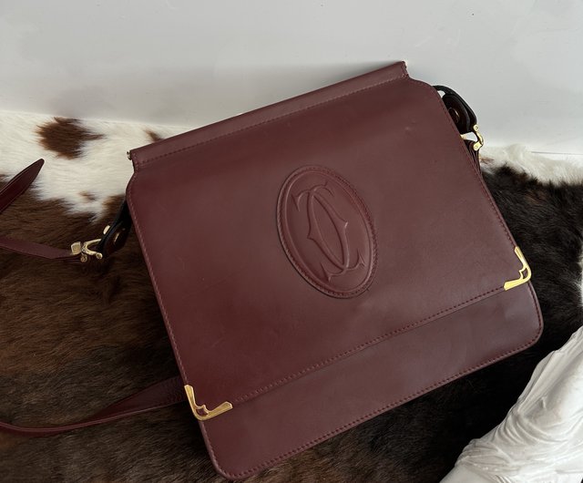 CARTIER カルティエ ヴィンテージ マストライン 両面ロゴ レザー