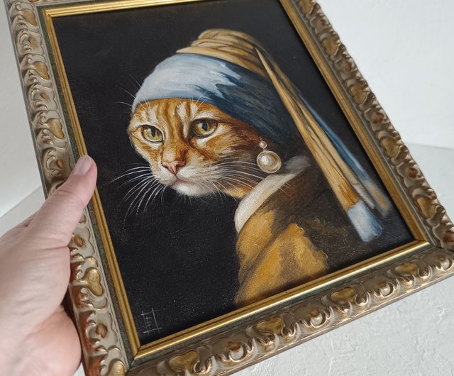 絵画 インテリア 油絵 F3-072819 祈り 犬(猫)と女の子 絵画 インテリア