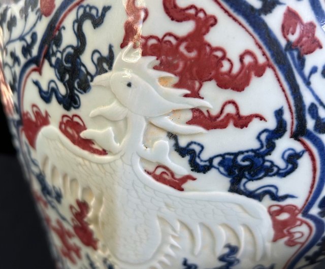 元青花釉裡紅開光龍鳳紋八角梅瓶藏家會｜花瓶/花器人氣榜- Pinkoi