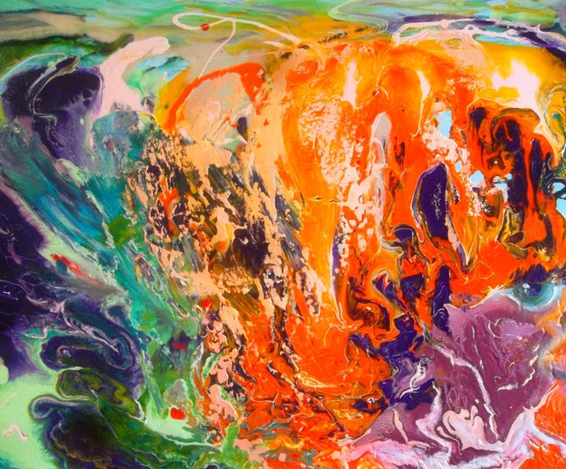 ロシア 抽象画 アート オリジナル 油絵 キャンバス 大 愛 女の子 男