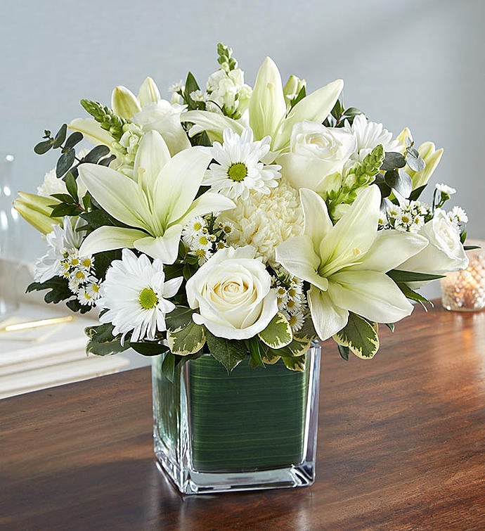 Healing Tears™ All White | White Flowers for Sympathy and Healing