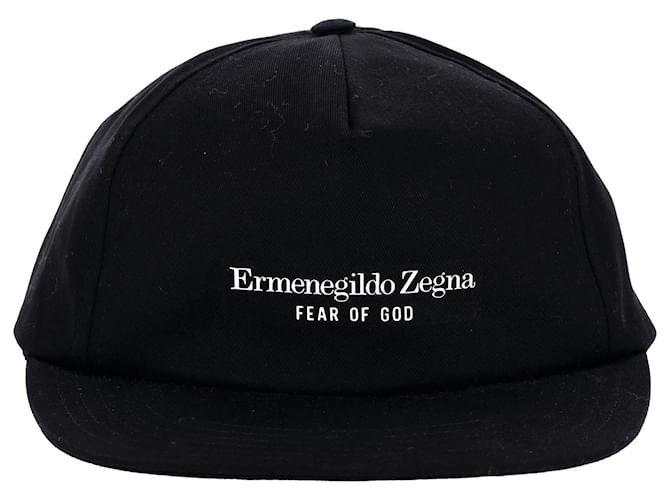 Fear of God x Ermenegildo Zegna Baseball Hat in Black Cotton ref