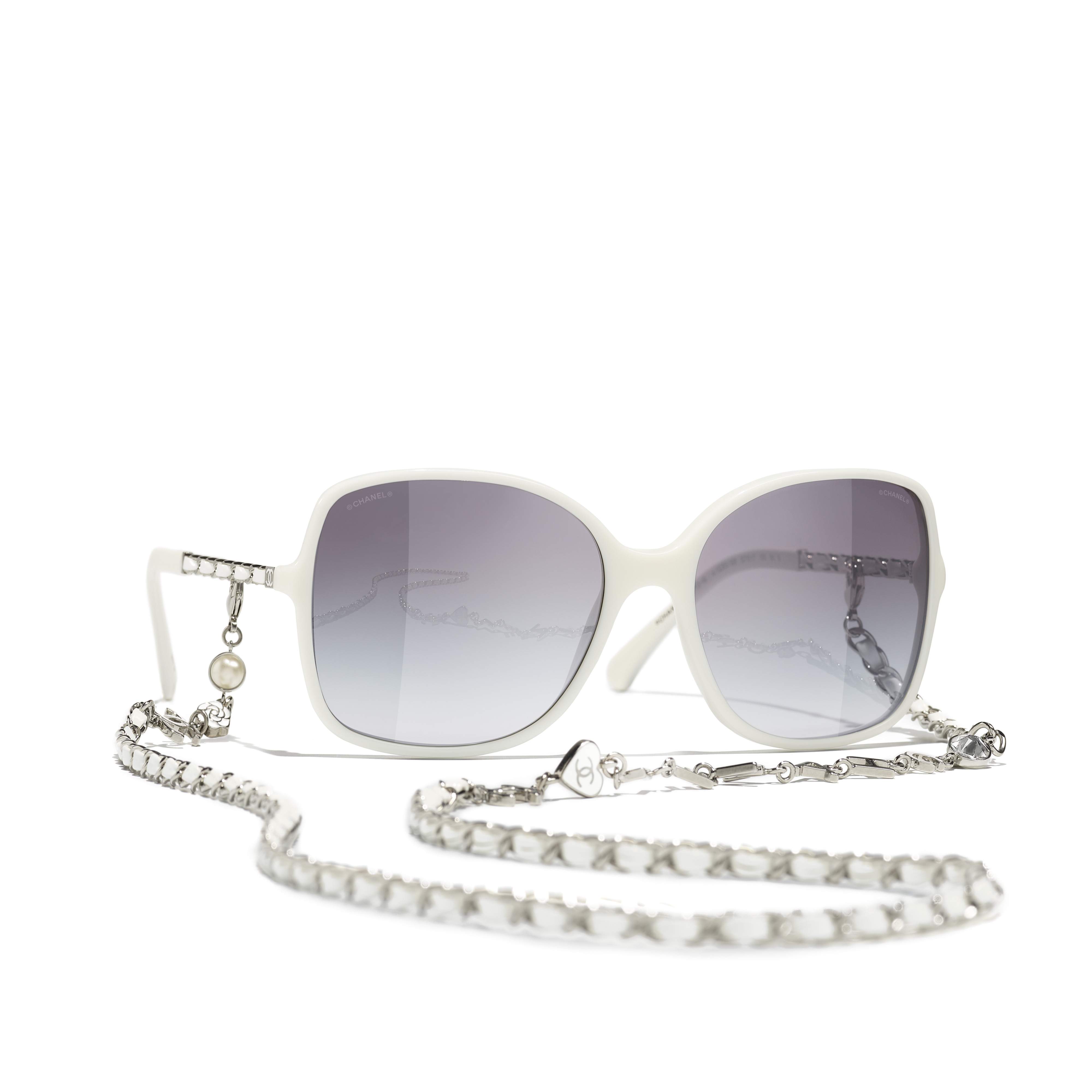 Sunglasses CHANEL Chaîne CH5210Q 1255/S6 57-17 White in stock