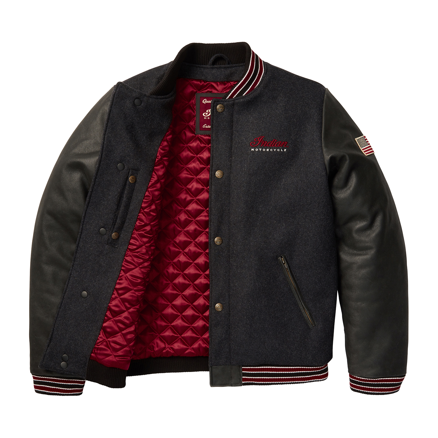 Men's Varsity 2 Jacket, Gray | Indian Motorcycle