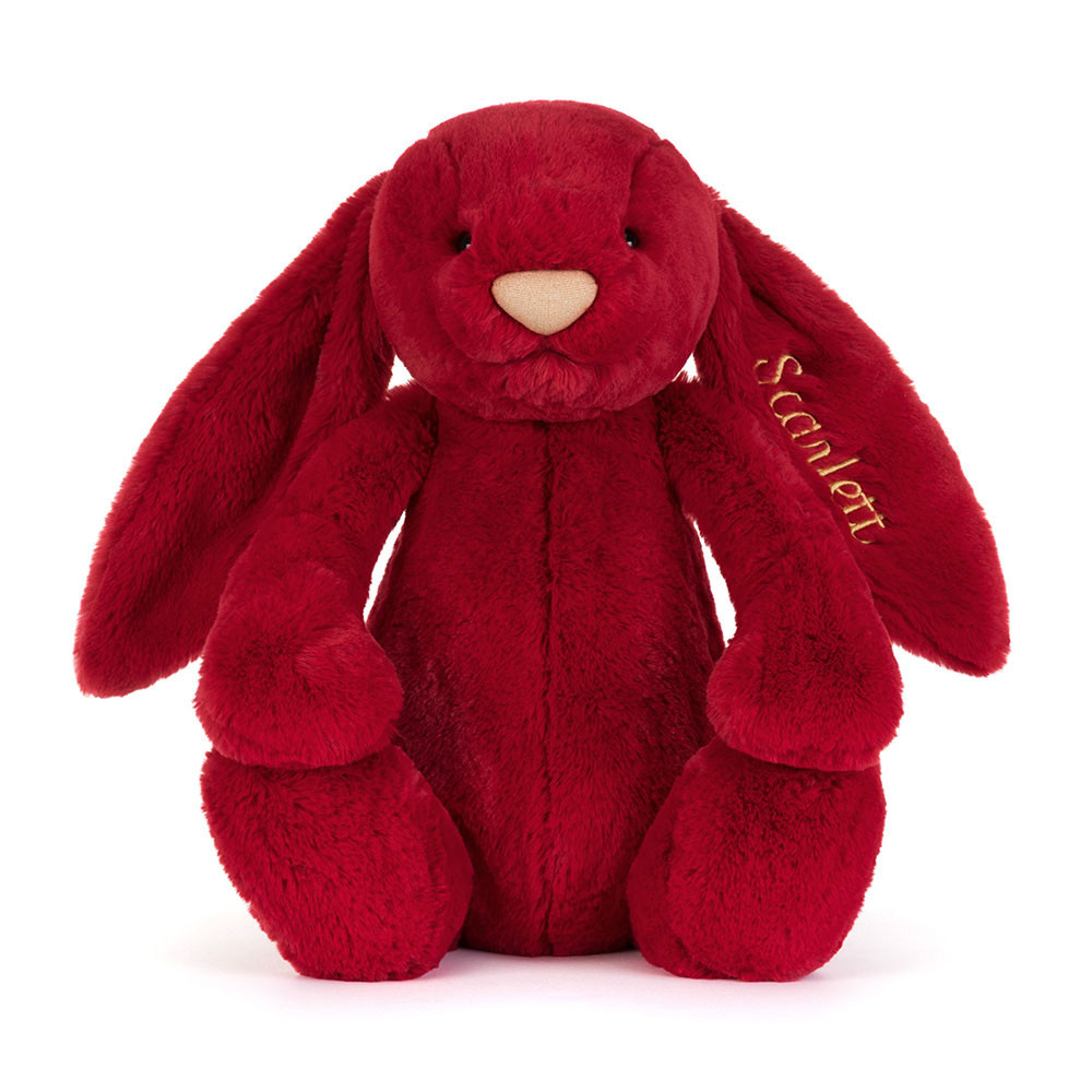 Personalized Bashful Luxe Bunny Scarlett - Official Jellycat