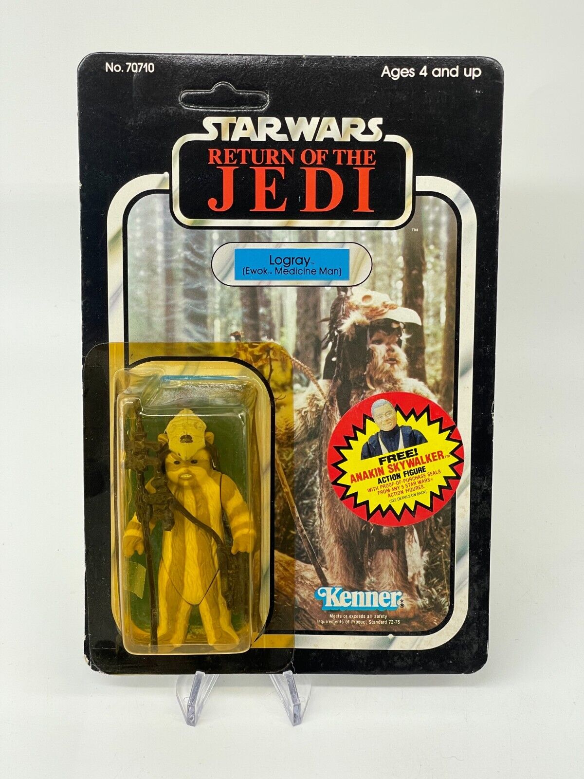 1983 Star Wars Return of the Jedi Logray Ewok Action Figure Kenner