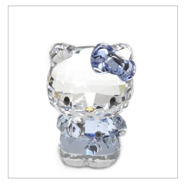 スワロフスキー キティ 置物 SWAROVSKI Hello Kitty Blue Bow ハロー