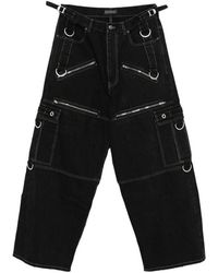 Balenciaga Relief Stitching Jeans in Gray for Men | Lyst