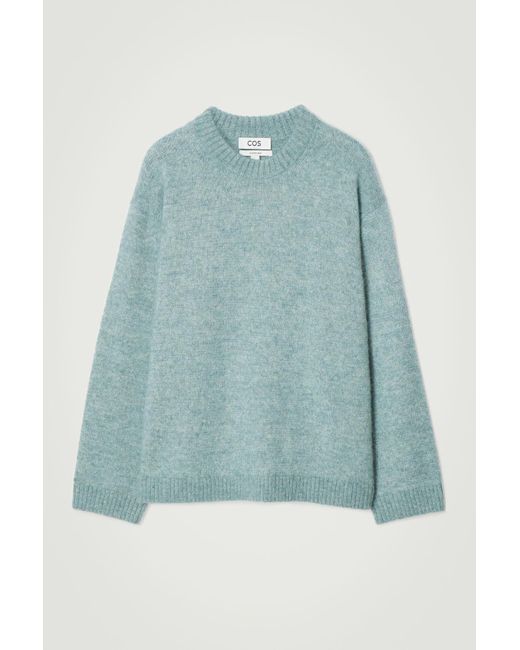 COS Oversized Alpaca-blend Sweater in Blue for Men | Lyst