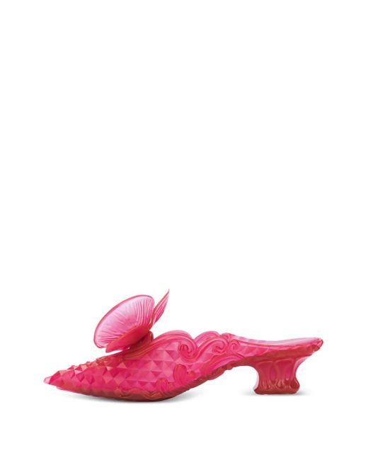 Y. Project X Melissa Floral-Appliqué Mules in Pink | Lyst
