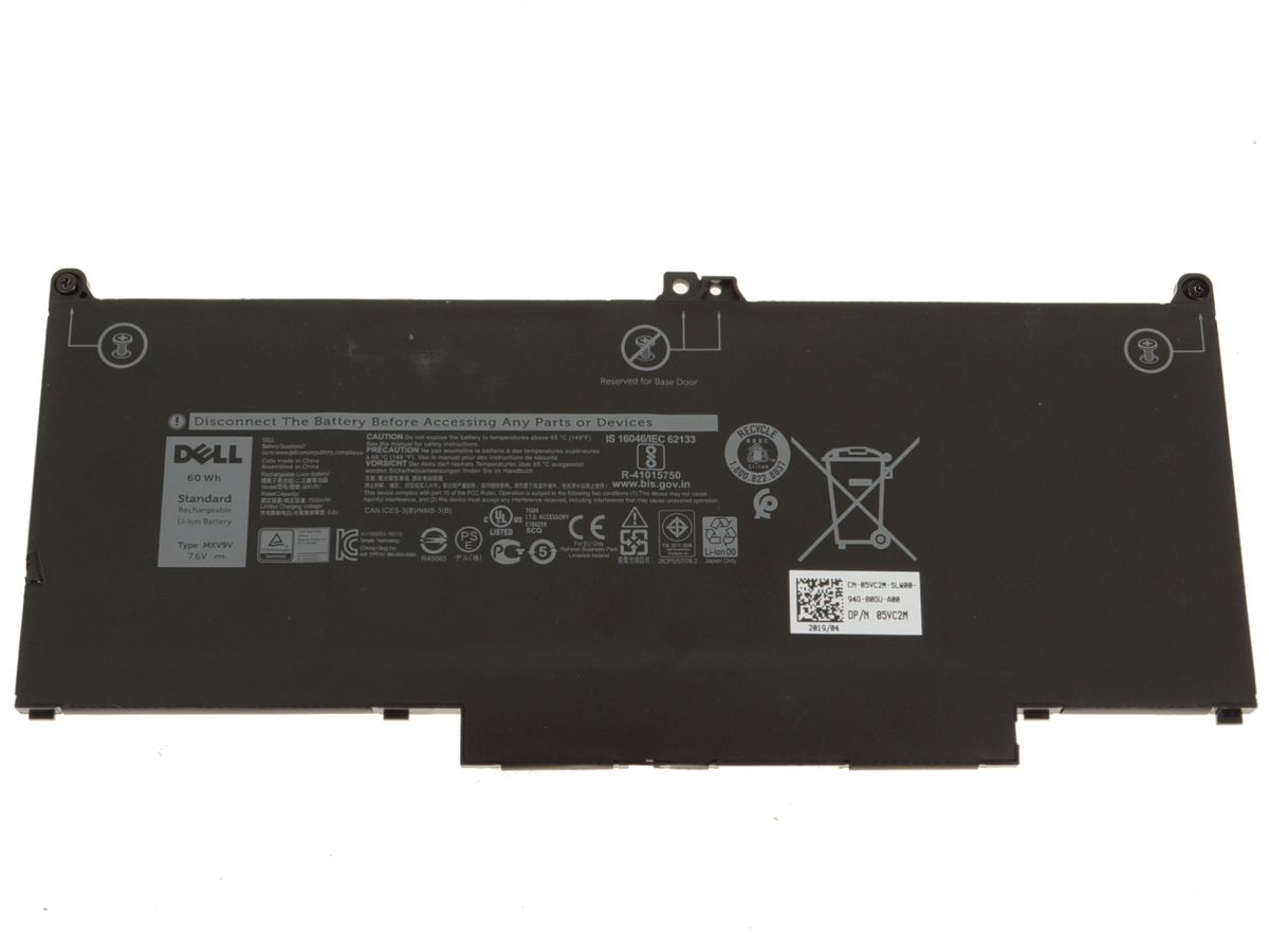 Dell OEM Latitude 5300 7300 7400 4-Cell 60Wh Battery MXV9V