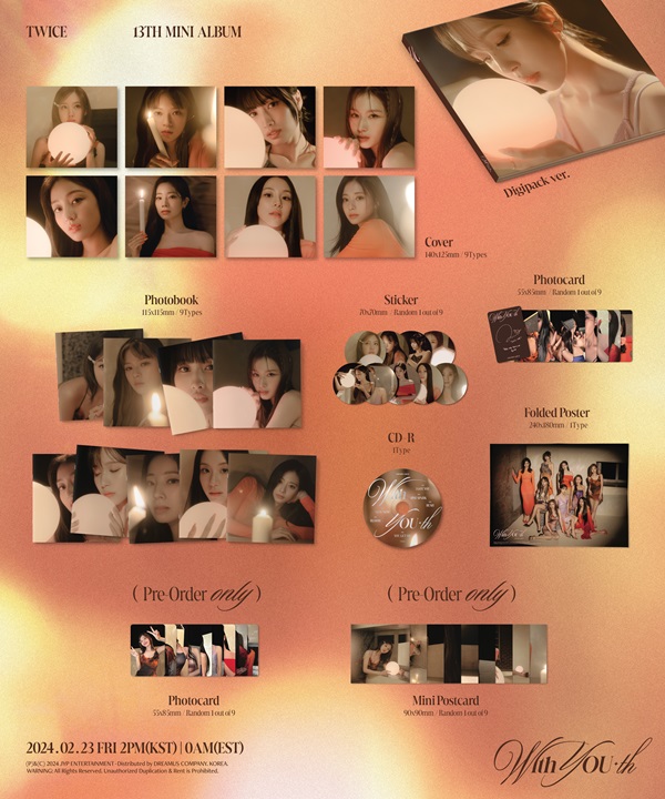 TWICE｜韓国13枚目のミニアルバム『With YOU-th』｜CDはオンライン限定