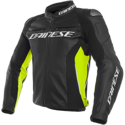 DAINESE Racing 3 Black / Fluo-Yellow Jacket · Motocard