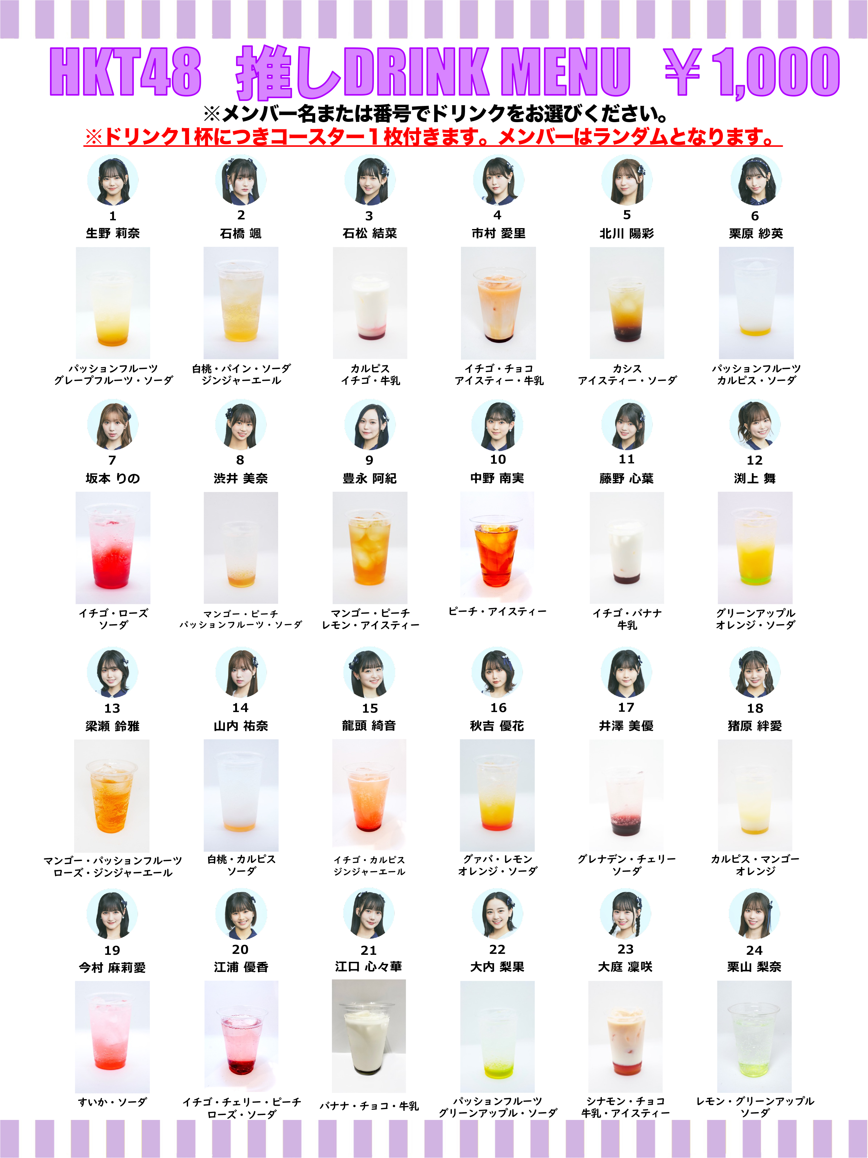 HKT48 推しドリンク コースター第19弾販売開始のお知らせ | ニュース