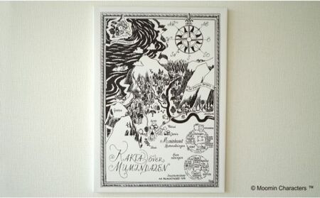 MOOMIN(ムーミン) ファブリックフレーム Mサイズ(ムーミン谷の地図