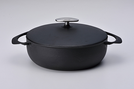 ユニロイ 浅型ホーロー鍋 24cm くろがね IH対応 鋳物 鍋 燕三条 日本