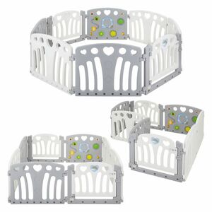 ベビーサークル 2ドア コロコロランドII (ホワイト＆グレー)｜カトージ