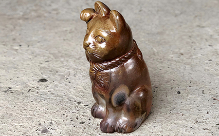 明光窯 招き猫 （ 備前焼 ） 陶器 猫 ネコ ねこ 雑貨 日用品 | 岡山県