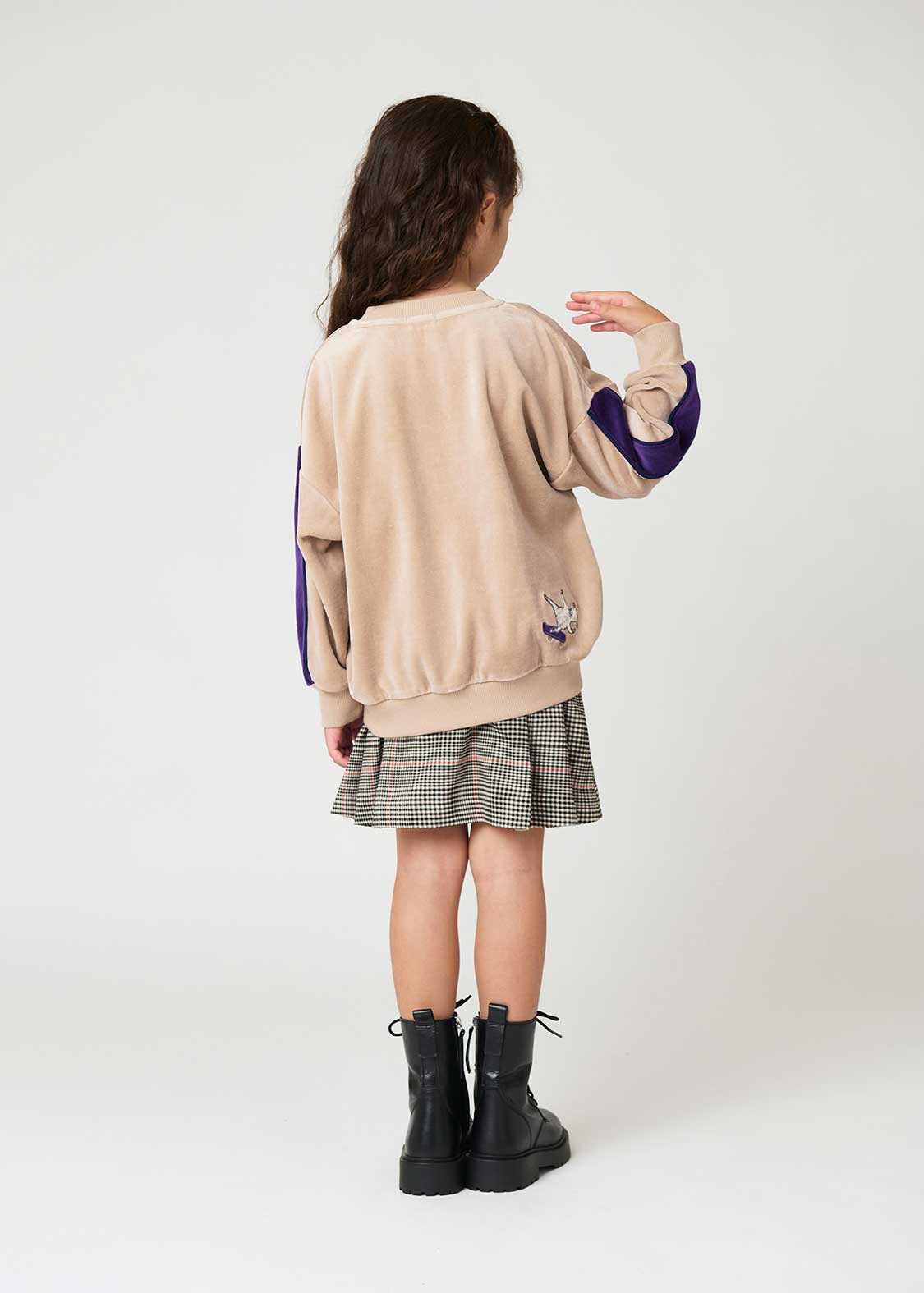 ラムチョップスケート｜キッズビッグシルエットベロアスウェット