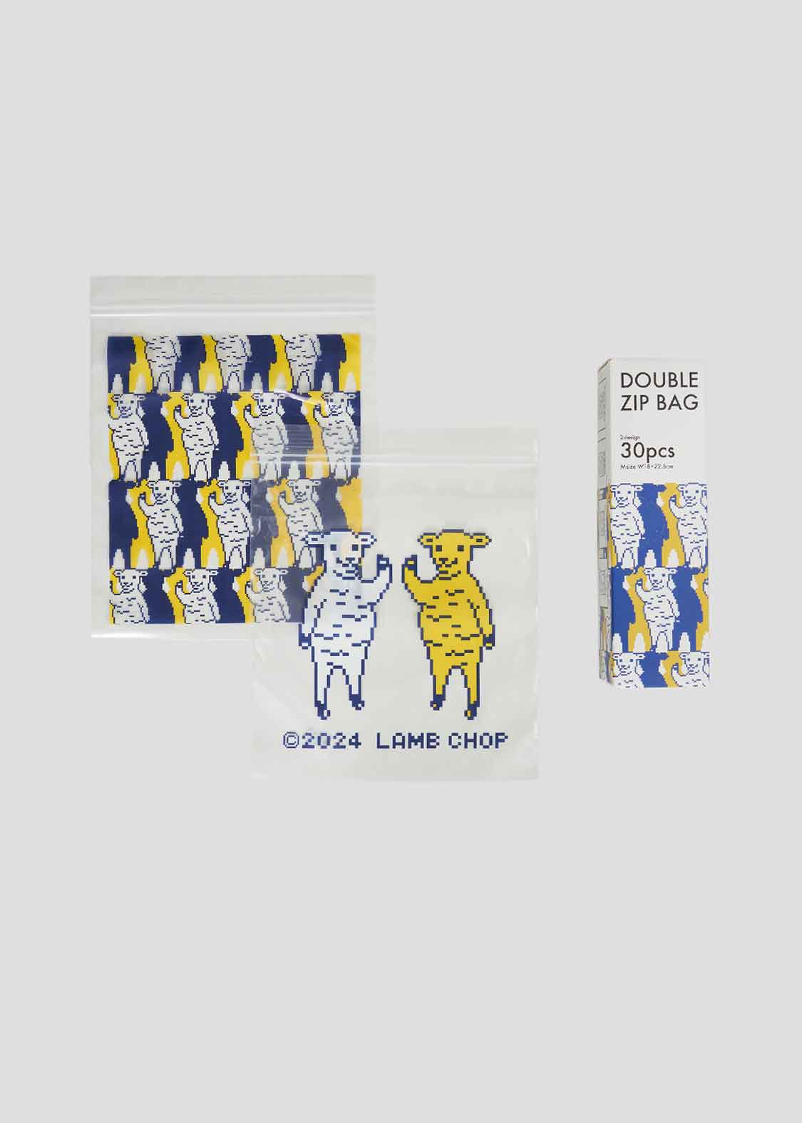 ラムチョップ 8bit｜ダブルジップバッグM｜グラニフ(graniph)公式