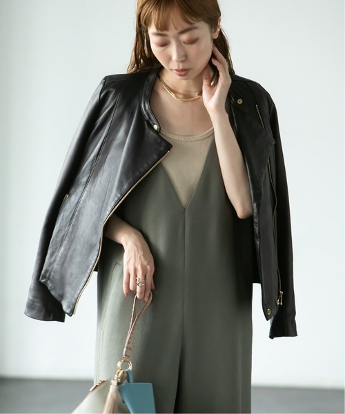 Noble（ノーブル）の「《追加》ソフトラムレザーライダースブルゾン