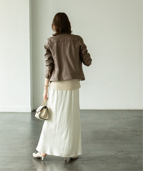 Noble（ノーブル）の「《追加》ソフトラムレザーライダースブルゾン