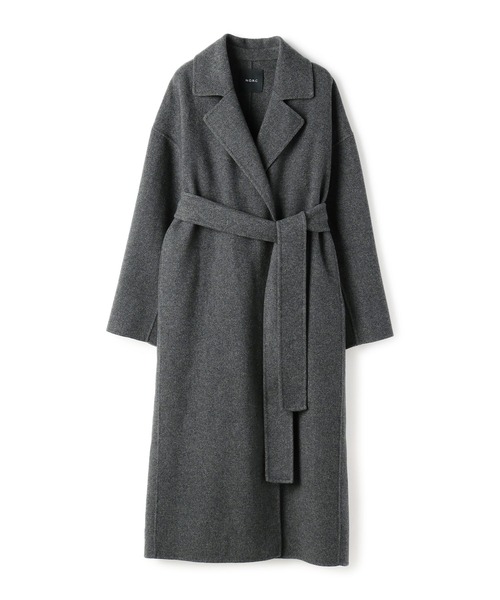 セール】ウールメルトンロングリバーコート（その他アウター