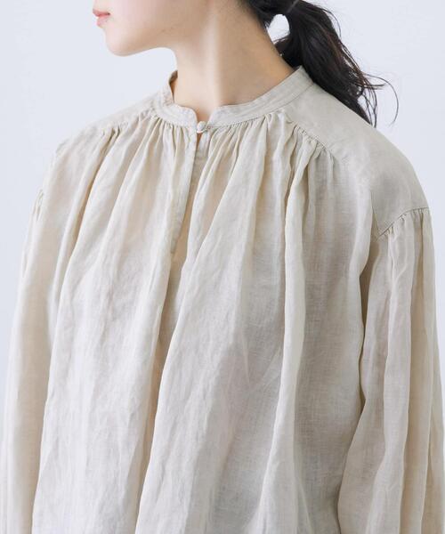 リネンスモックブラウス（シャツ/ブラウス）｜かぐれ（カグレ）の