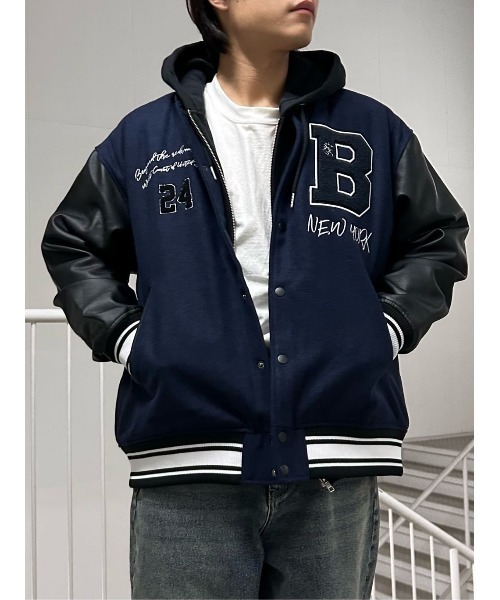 Right-on（ライトオン）の「【BIKE】ウールメルトン中綿スタジャン