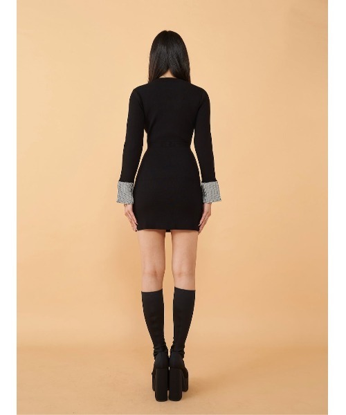 Darich（ダーリッチ）の「フロントオープンニットミニワンピース