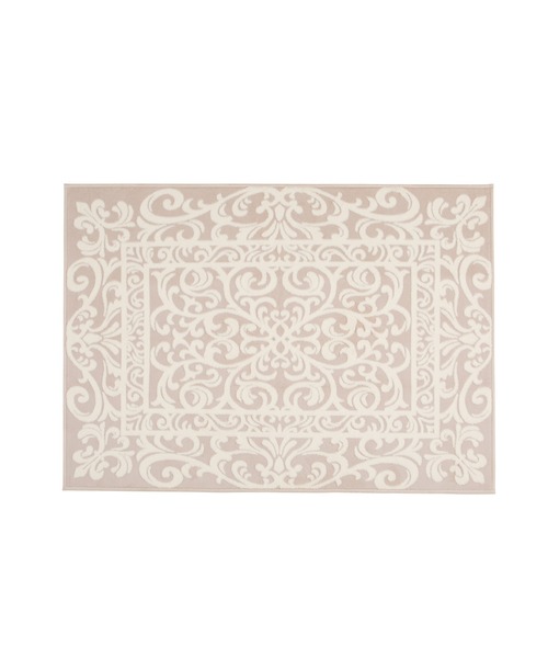 エルフィア ホットカーペットラグ M アイボリー×ライトベージュ 床暖房