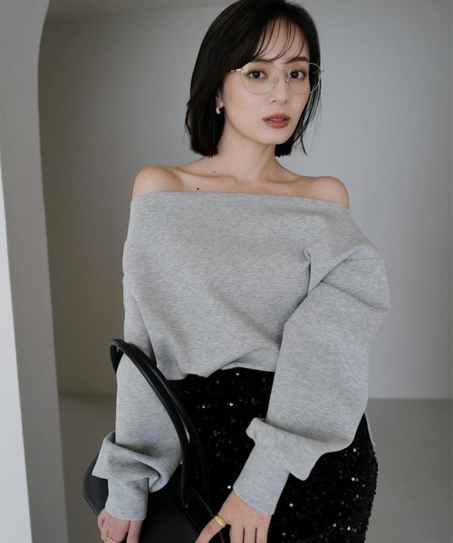 フォルムスウェットトップス（スウェット）｜anuans（アニュアンス）の