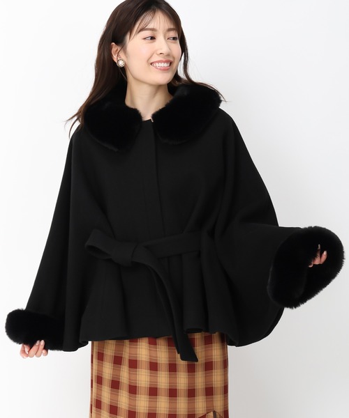 Cygne ブラックポンチョ Cygne ブラックポンチョ 中華風ポンチョ