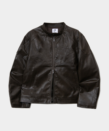 ノーカラー」に該当するメンズのライダースジャケットファッション通販