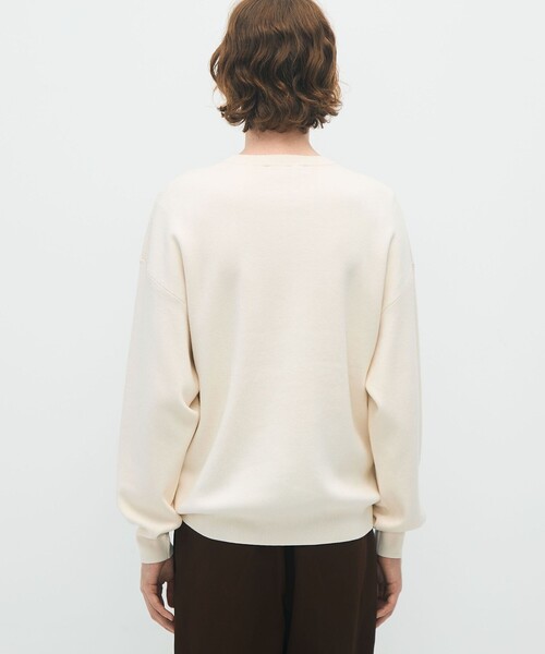 CABaN コットンカシミヤ Elephantエンブロイダリークルーネックプル