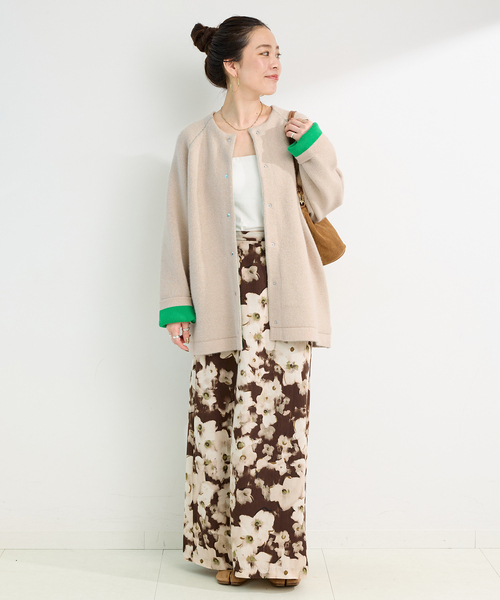 セール】2層スムース編みロングカーディガン（カーディガン/ボレロ