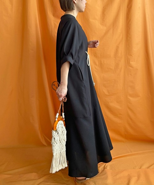 ロープベルトリネンライクワンピース LHELBIE│Eimee Law & LHELBIE