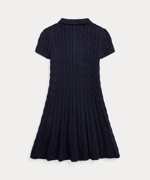 ケーブルニット コットン Polo セーター ドレス（ワンピース）｜POLO