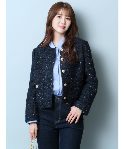 JUSGLITTY（ジャスグリッティー）の「キラキラツィードジャケット