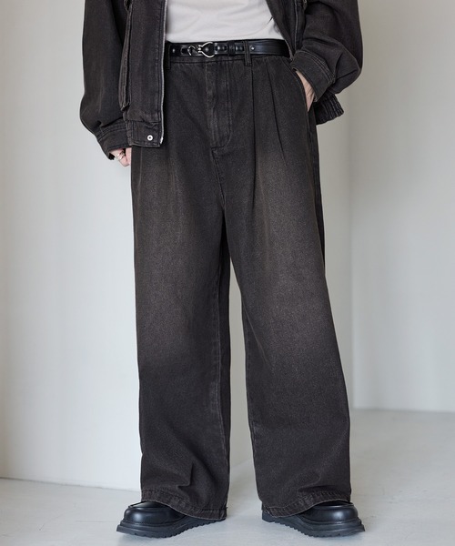 2タックワイドバギー12オンスデニムパンツ 【セットアップ可能