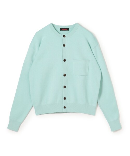 CABaN コットンカシミヤ ポケットクルーネックカーディガン（ニット