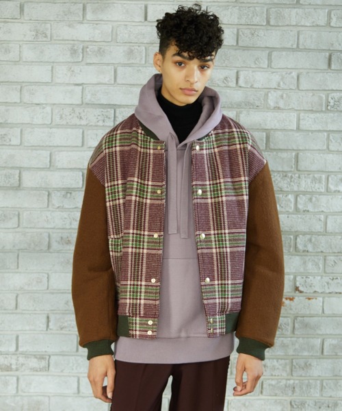 TAUPE（トープ）の「TAUPE/トープ/Vintage Check Stadium Jacket