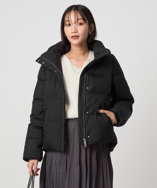 XLARGE 短丈 ダウンジャケット ドローコード ショート丈 ブラック L 黒