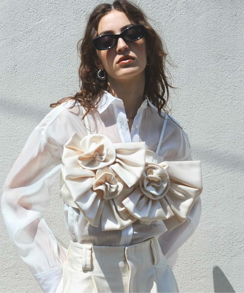 MAISON SPECIAL ホワイト フリル キャミソール MAISON SPECIAL