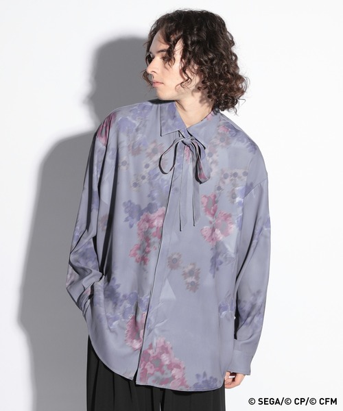 プロジェクトセカイ×ZOZOTOWN ノーバディーフラワープリントシャツHARE