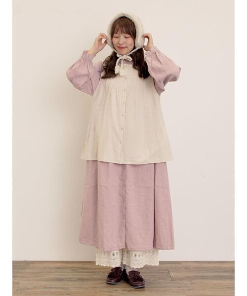 セール】【Cross×Linen】フリルワンピース《S/Mサイズ》（ワンピース