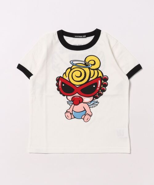 MY FIRST HYSTERIC ANGEL MINI リンガーTシャツ（Tシャツ/カットソー