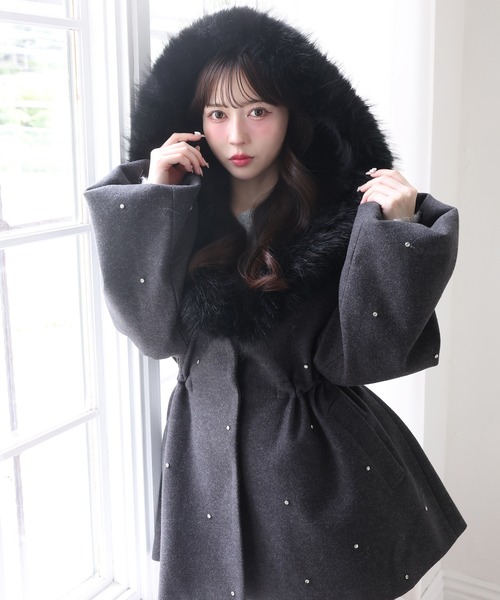 セール】【今すぐお届け可能！】ビジュー付き女の子コート（その他